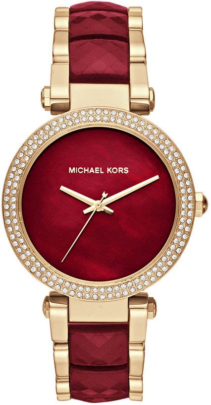 women's michael kors parker crystallized gold tone watch mk6427|Michael Kors MK6427 Parker Women's Watch .